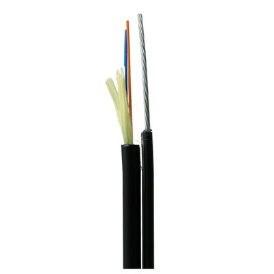 1-12 Cores FTTH Drop Cable GJYFJCH Kevlar Yarn Tight Buffer UV Resistant